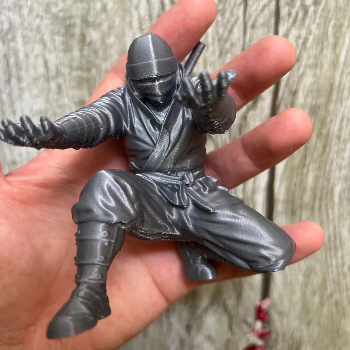 Modern 3D Printed Ninja Decoration and Pen Holder