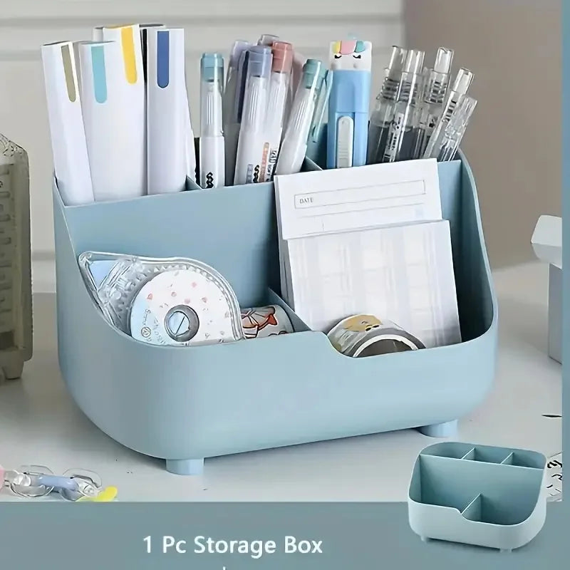 Multi-Section Stationery Holder for Office and Study Use.