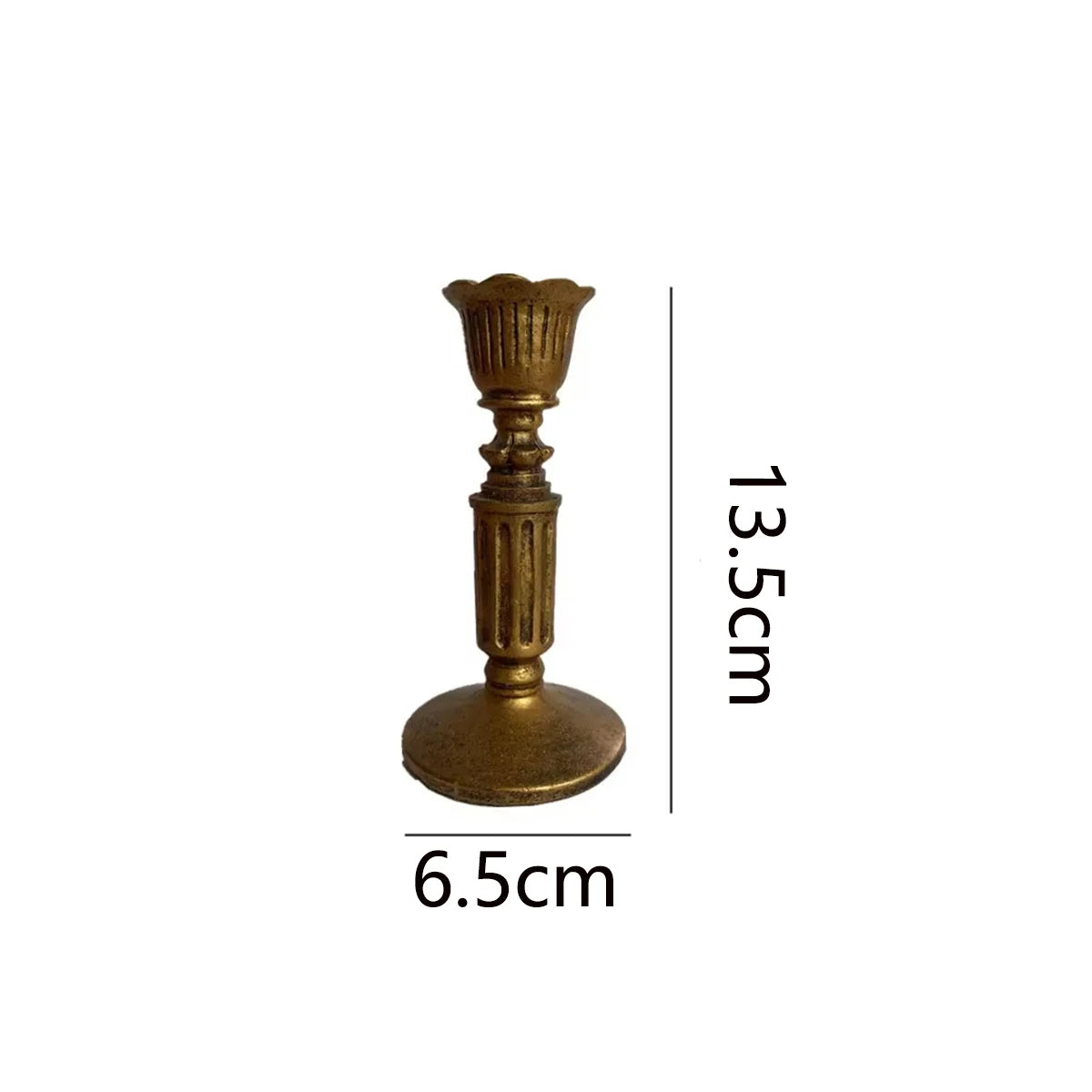 1Pc Antique Resin Candlestick Holder – Retro French-Style Candle Sconce, Nostalgic Home Decor Gift