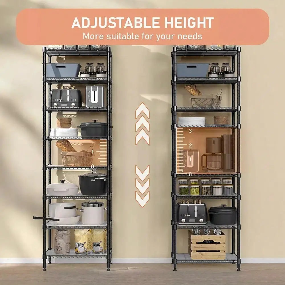 8-Tier Heavy Duty Metal Storage Shelving Unit