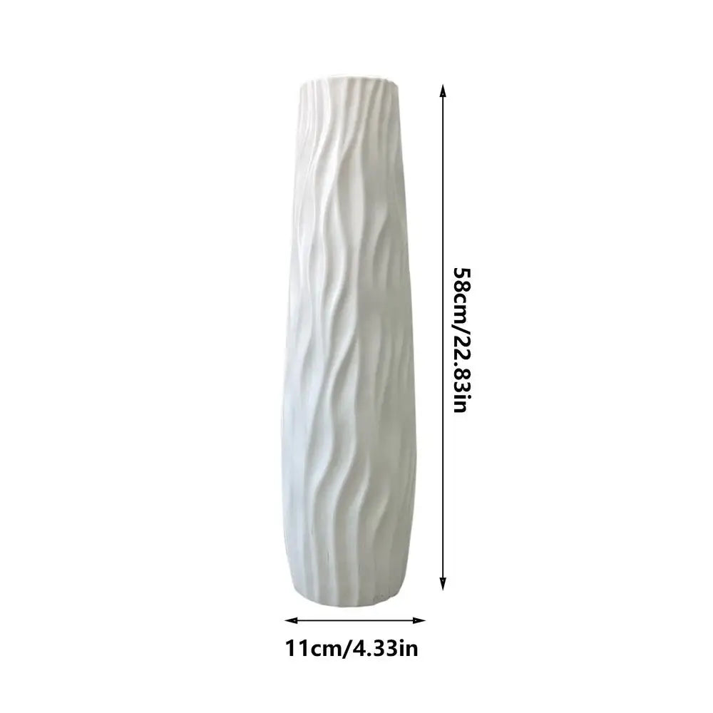 Luxury Tall Floor Vase with Artistic 3D Relief Design.