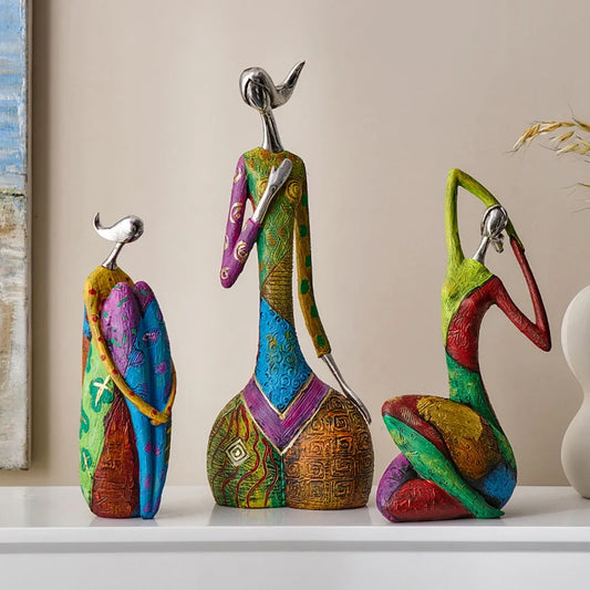 Nordic Style Abstract Figure Sculpture for Home Decor