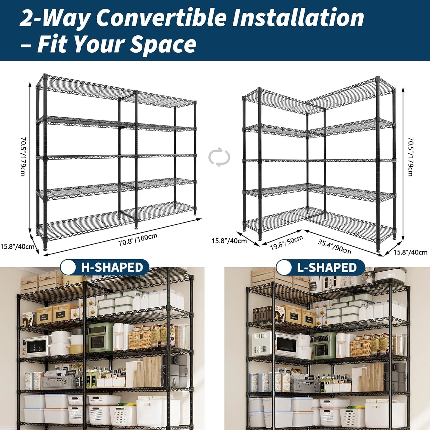 Heavy Duty Metal Storage Shelving Unit with Adjustable Tiers