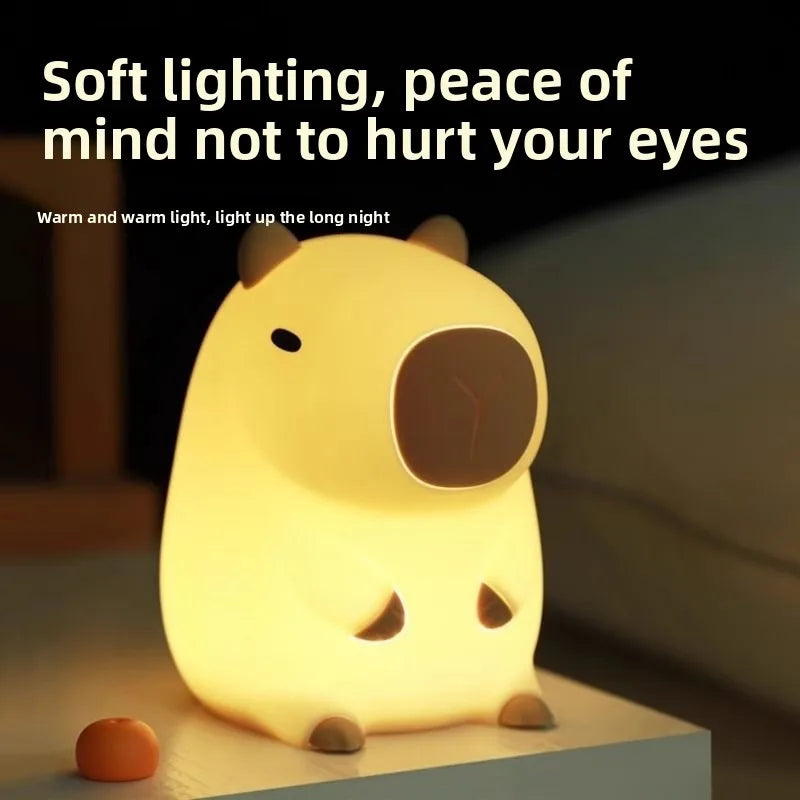 Adorable Capybara Night Light with a Warm Ambient Glow