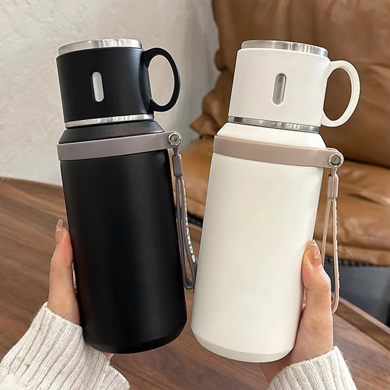 Insulated Stainless Steel Tea & Coffee Mug – 600ml Office Travel Thermos