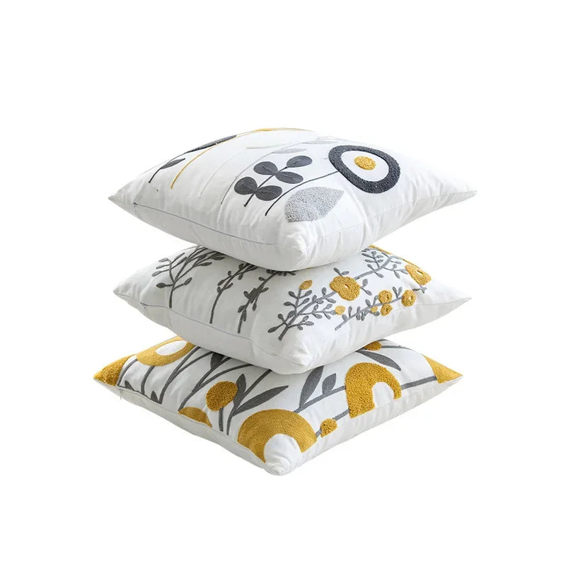 Home Decor Embroidered Cushion Cover – All-Season Universal Pillowcase