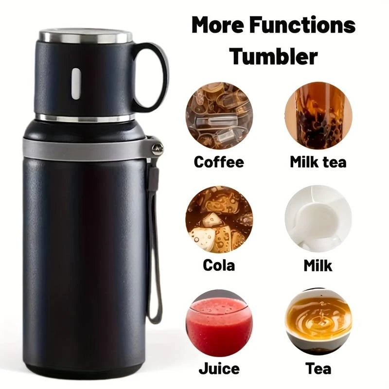 Insulated Stainless Steel Tea & Coffee Mug – 600ml Office Travel Thermos