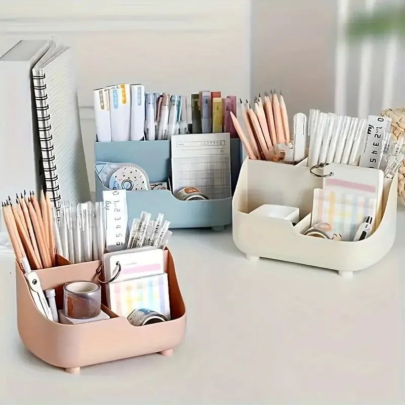 Multi-Section Stationery Holder for Office and Study Use.