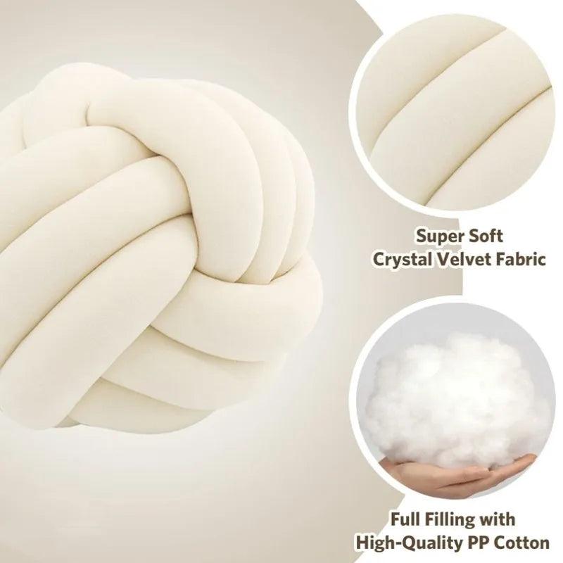 Handmade Decorative Knot Pillow – Cozy Soft Cushion for Modern Living Spaces