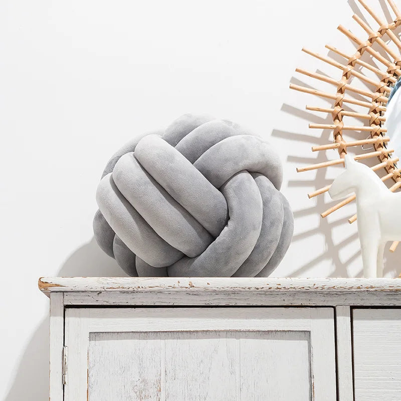 Handmade Decorative Knot Pillow – Cozy Soft Cushion for Modern Living Spaces