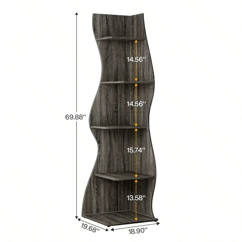 Multi-Layer Corner Shelf Organizer for Books, Decor & Essentials