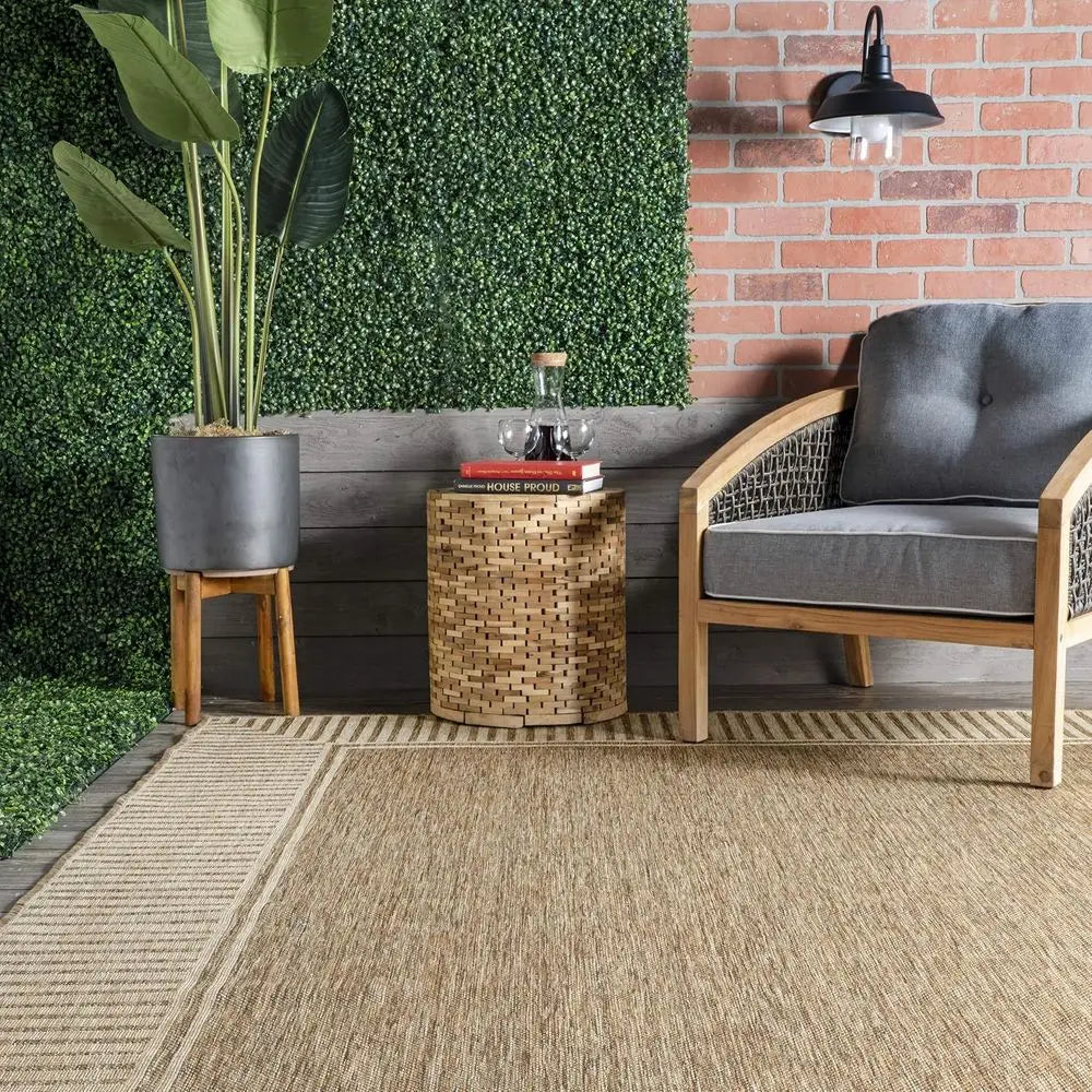 Comfortable Light Brown and Ivory Rug for Everyday Living Spaces.