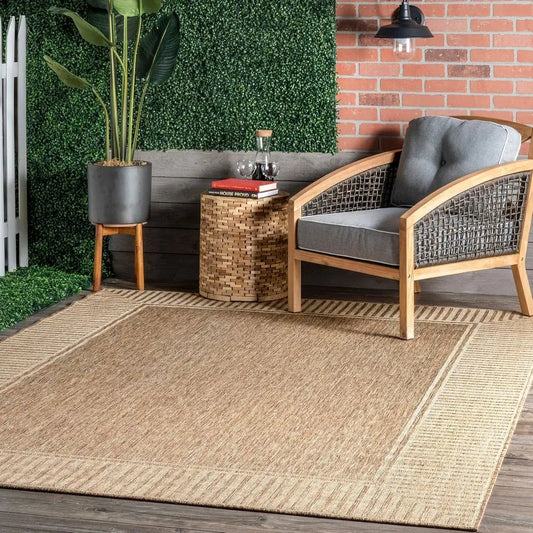 Comfortable Light Brown and Ivory Rug for Everyday Living Spaces.
