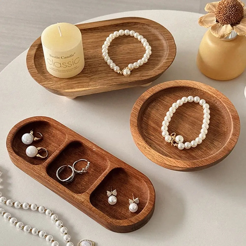 Elegant Wooden Jewelry Display Tray for Sophisticated Home Styling