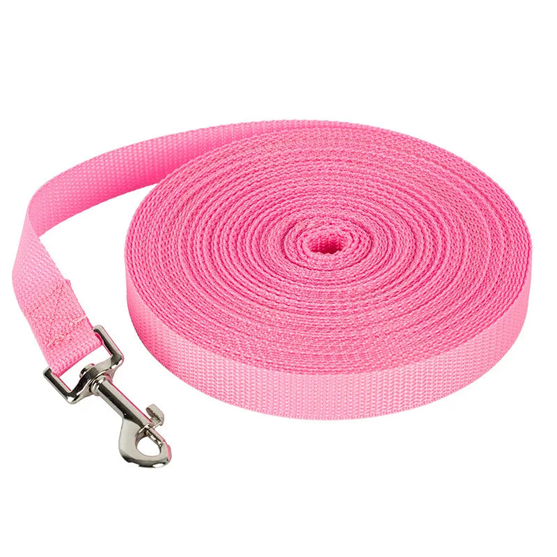 Nylon Dog Training Leash in 10M, 20M, 30M Lengths and Multiple Colors.