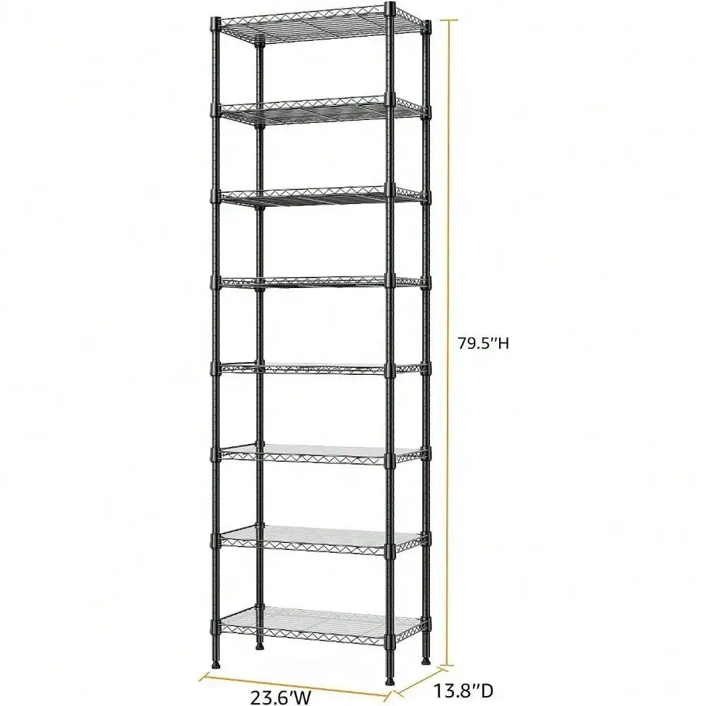 8-Tier Heavy Duty Metal Storage Shelving Unit