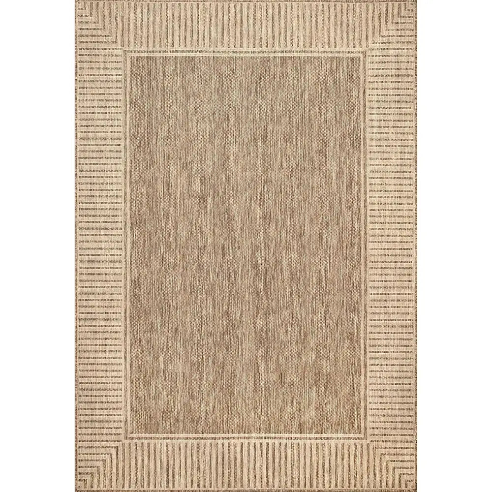 Comfortable Light Brown and Ivory Rug for Everyday Living Spaces.