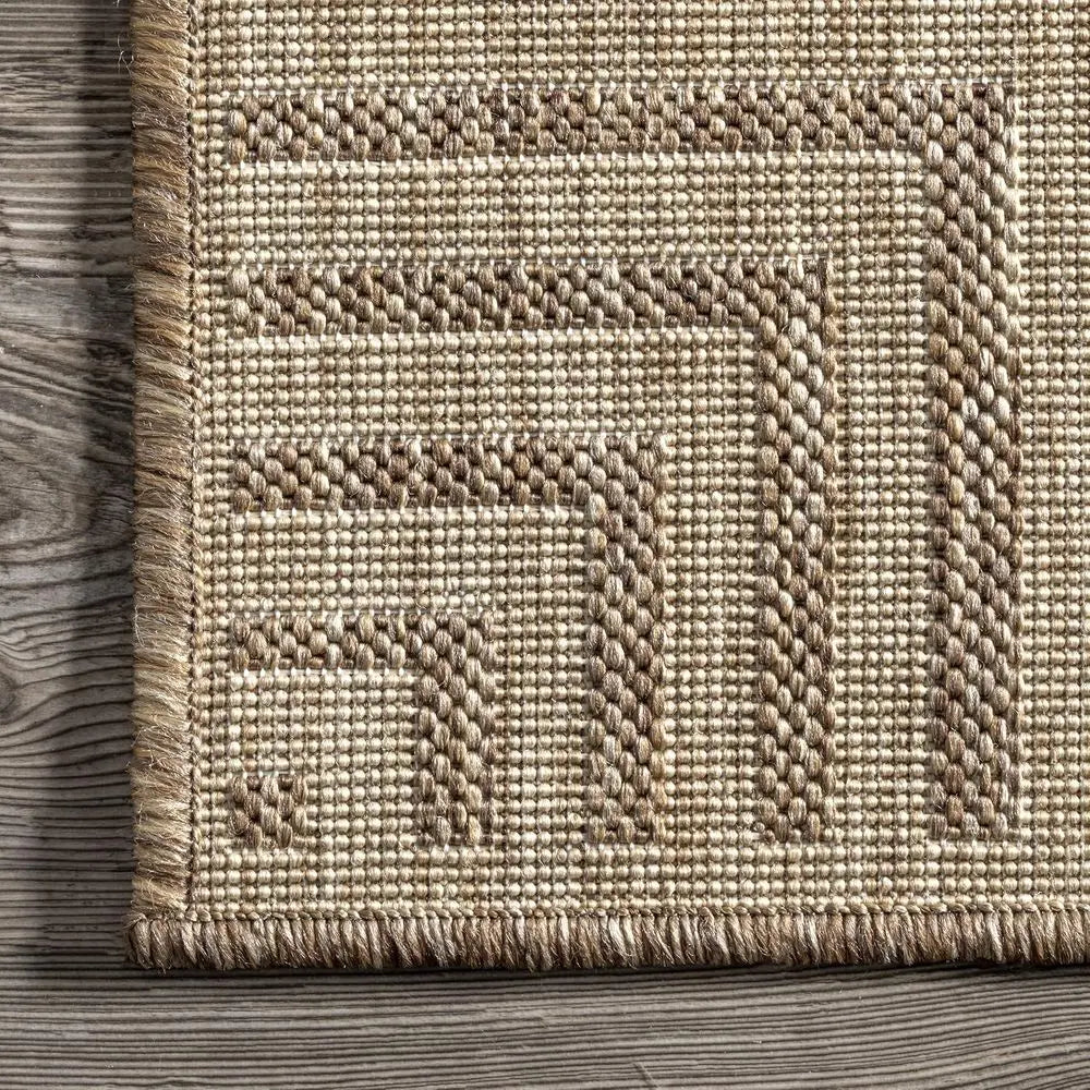 Comfortable Light Brown and Ivory Rug for Everyday Living Spaces.