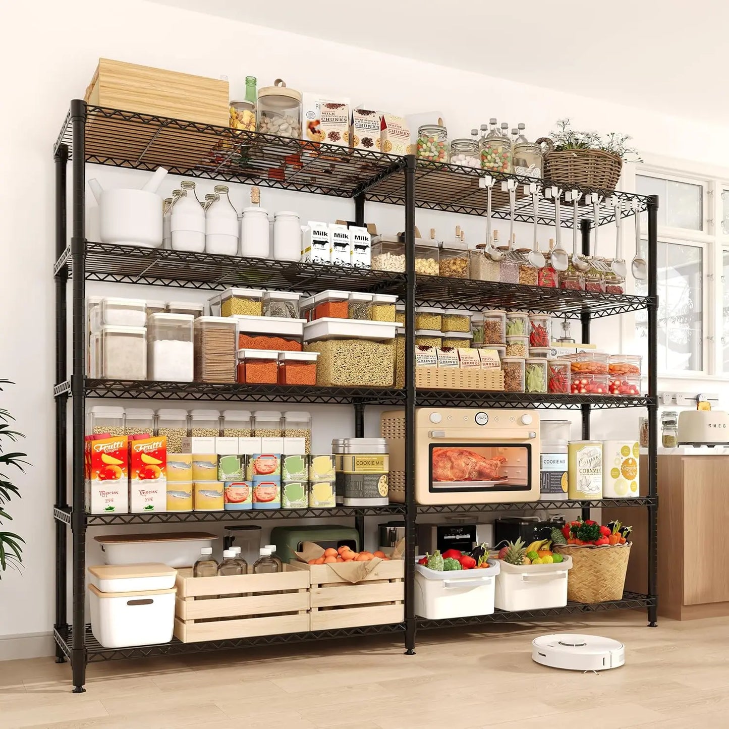 Heavy Duty Metal Storage Shelving Unit with Adjustable Tiers