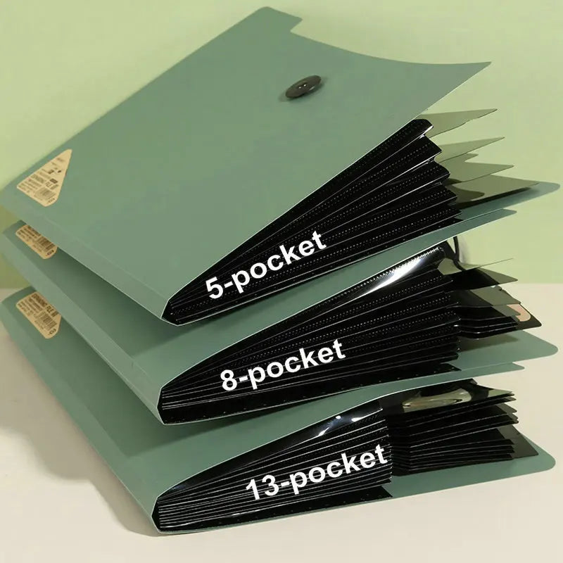 A4 Expanding File Folder with Classification Pockets for Document Storage