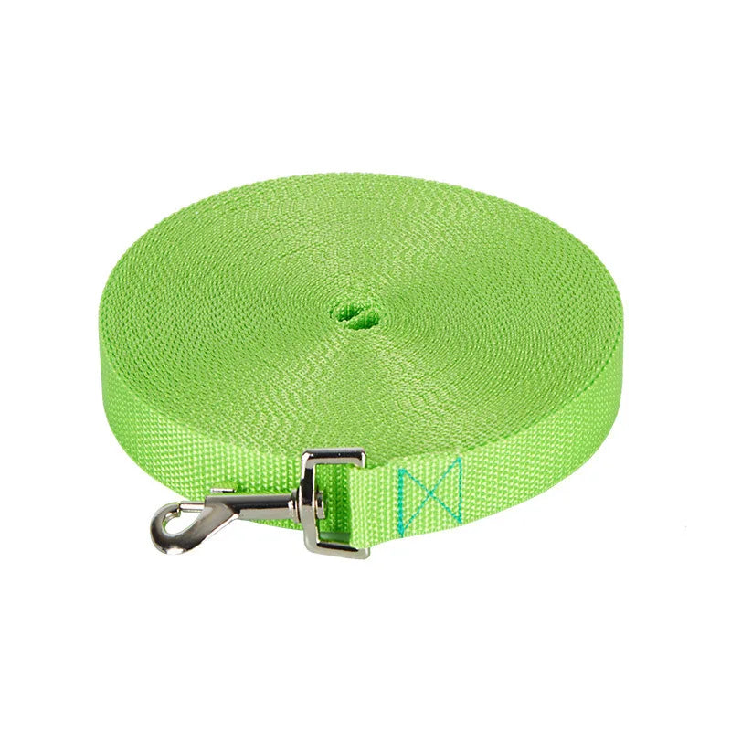 Nylon Dog Training Leash in 10M, 20M, 30M Lengths and Multiple Colors.