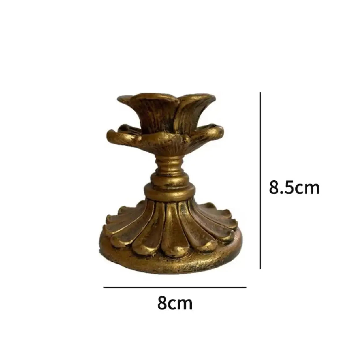 1Pc Antique Resin Candlestick Holder – Retro French-Style Candle Sconce, Nostalgic Home Decor Gift