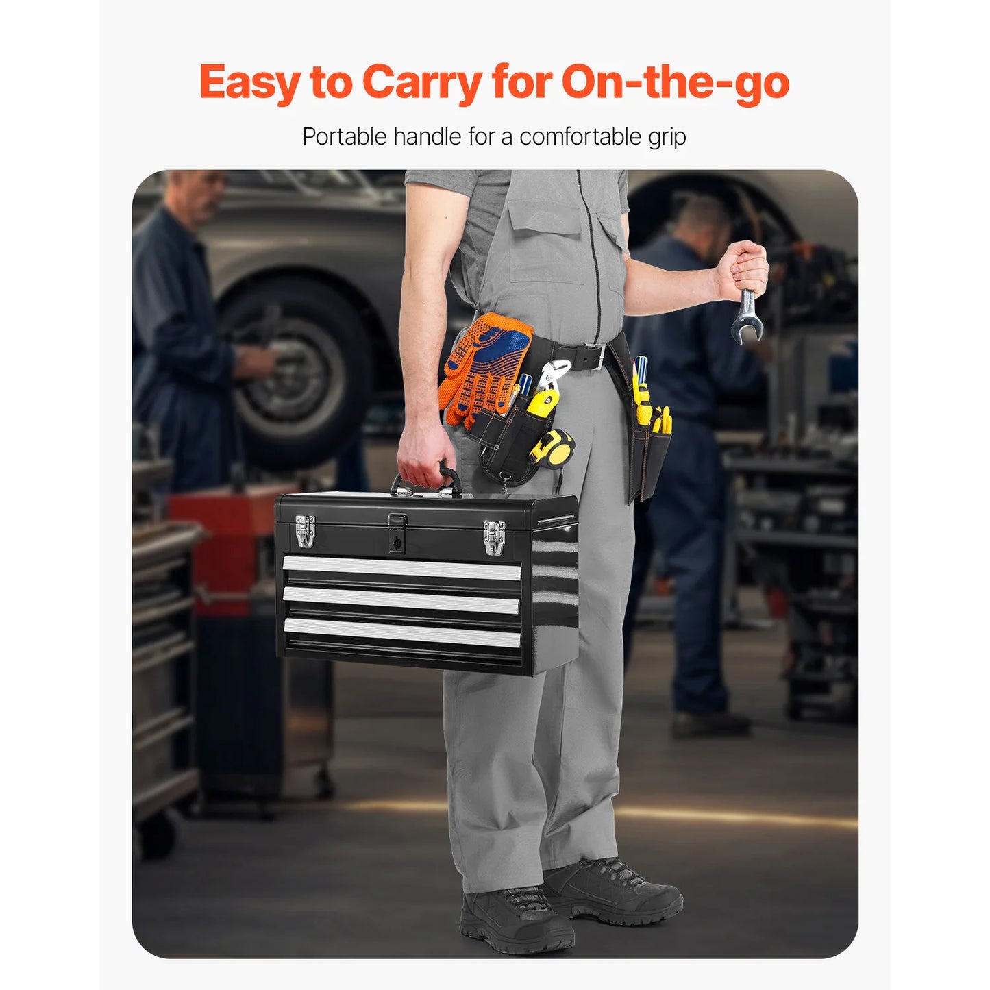 Compact Metal Tool Organizer for Workshop Tools