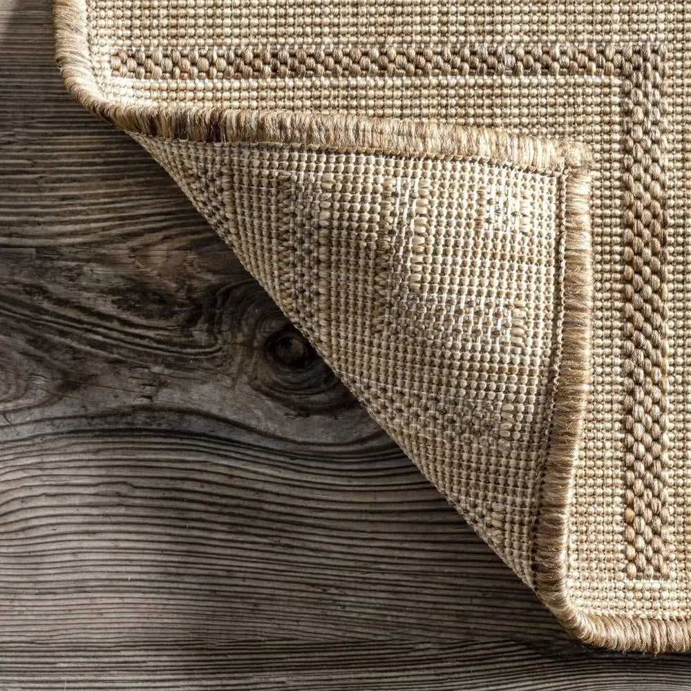 Comfortable Light Brown and Ivory Rug for Everyday Living Spaces.