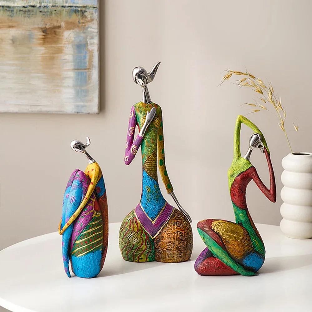 Nordic Style Abstract Figure Sculpture for Home Decor