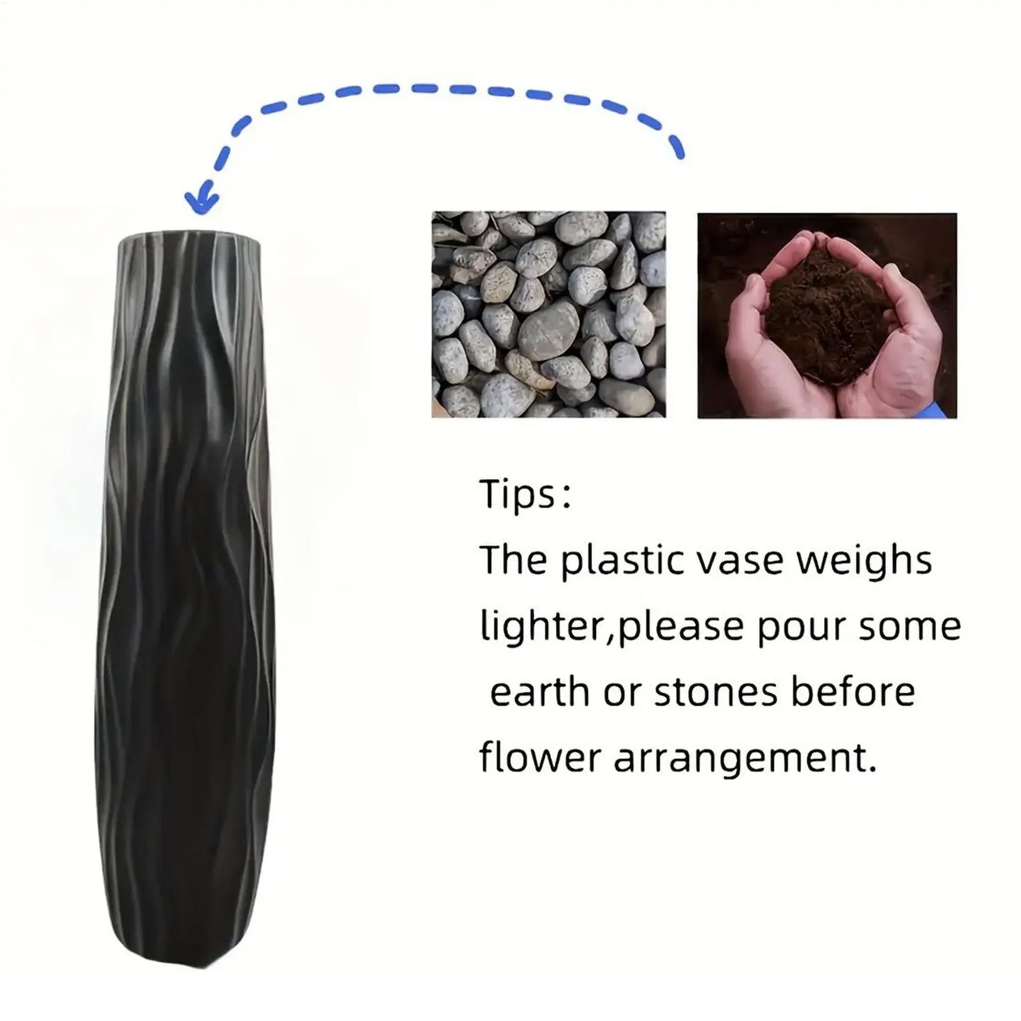 Luxury Tall Floor Vase with Artistic 3D Relief Design.