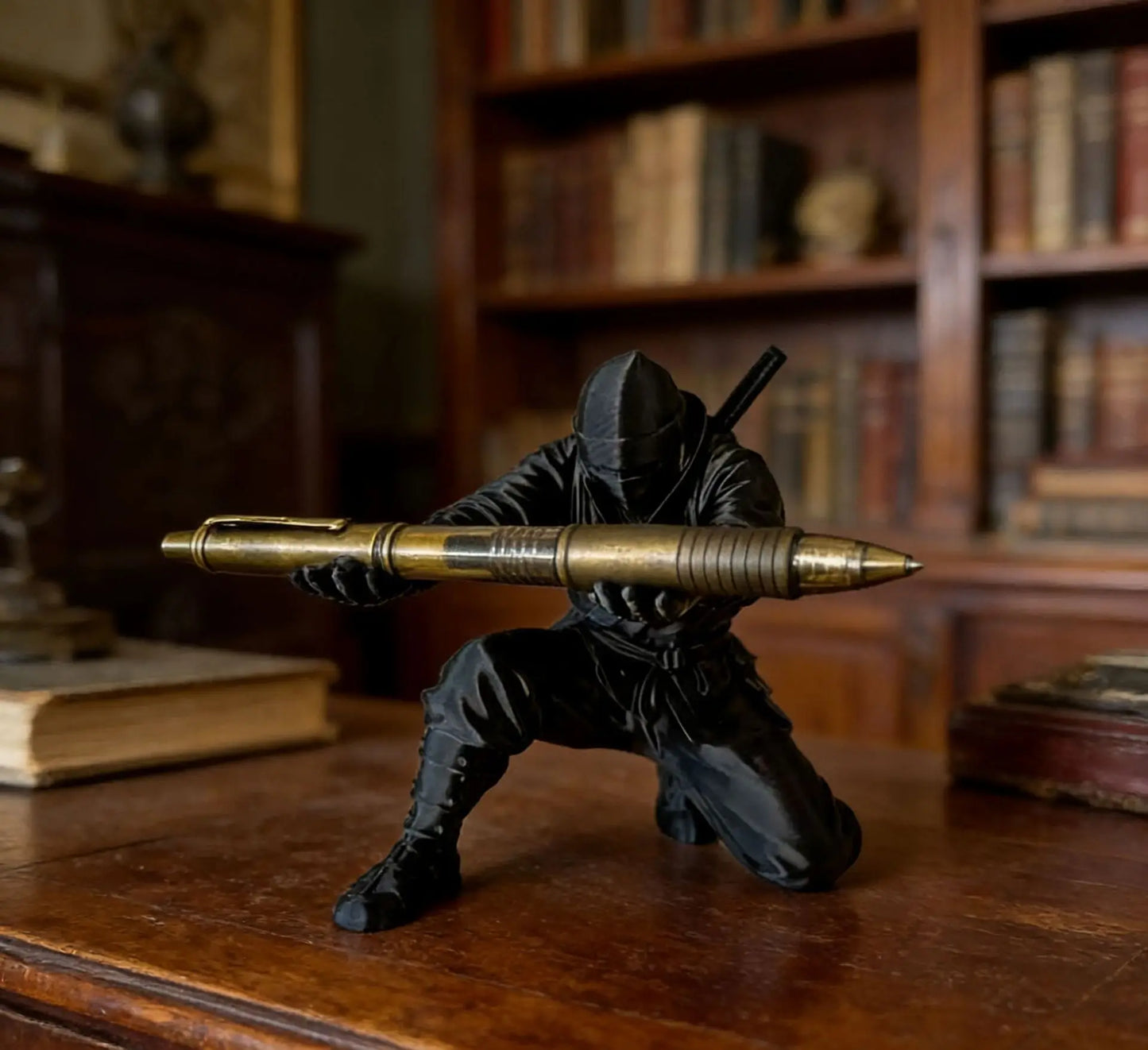 Modern 3D Printed Ninja Decoration and Pen Holder