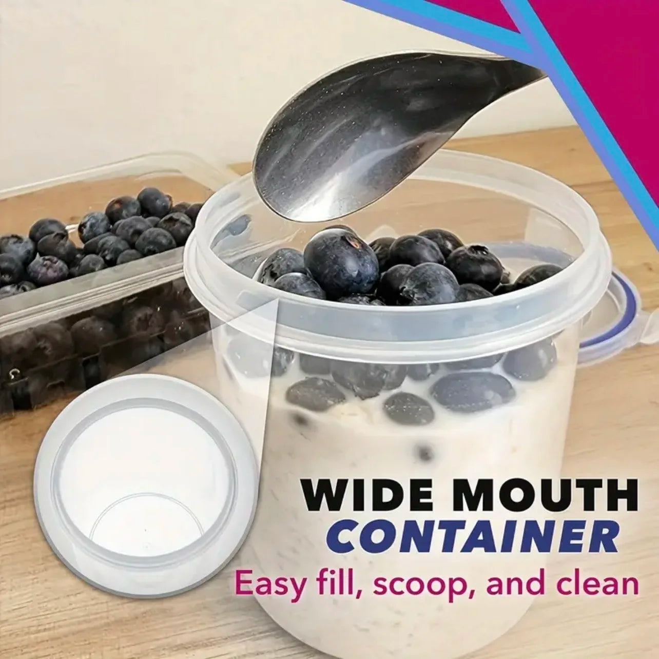 4PCS Microwave-Safe Oat Containers, Containers for Yogurt & Fruit,  28oz Reusable Breakfast Storage Jars with Sealing Rings