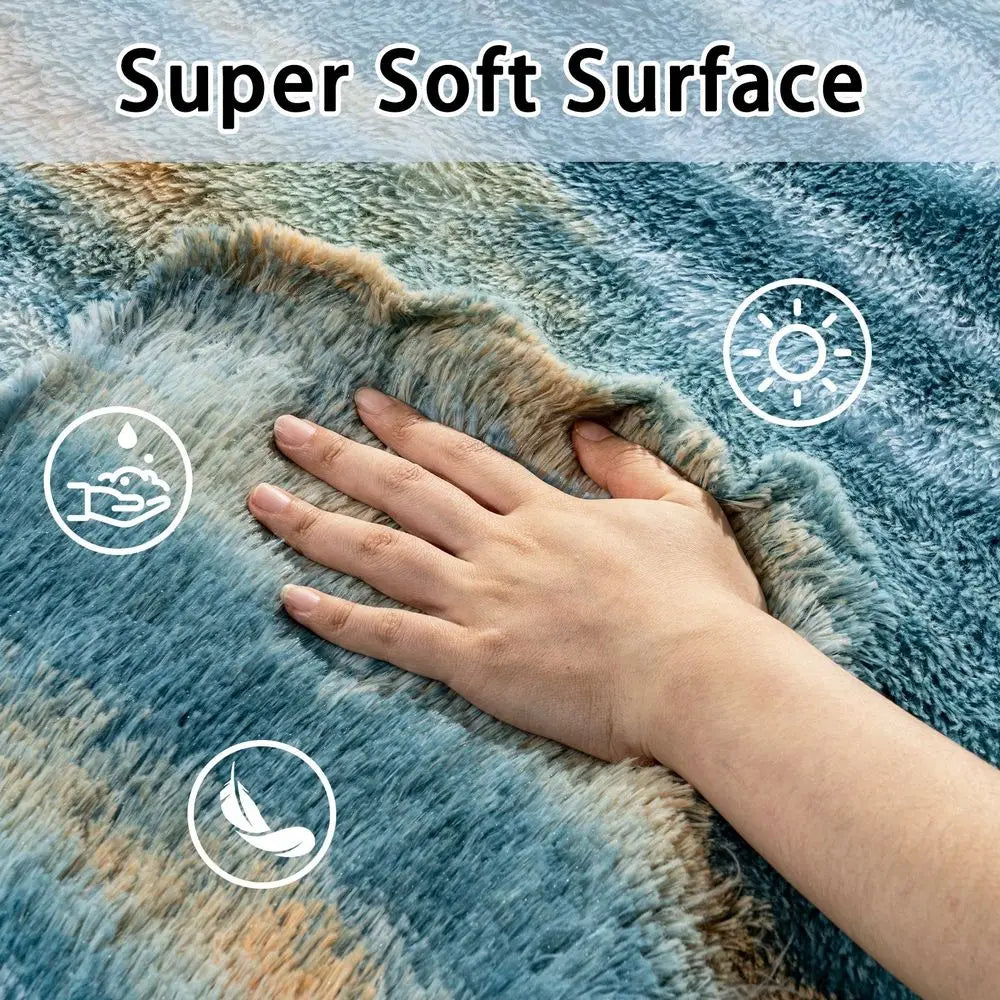 Plush Shaggy Carpet for Warm and Comfortable Home Interiors and a Pop of Color.