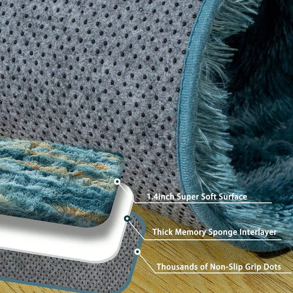 Plush Shaggy Carpet for Warm and Comfortable Home Interiors and a Pop of Color.