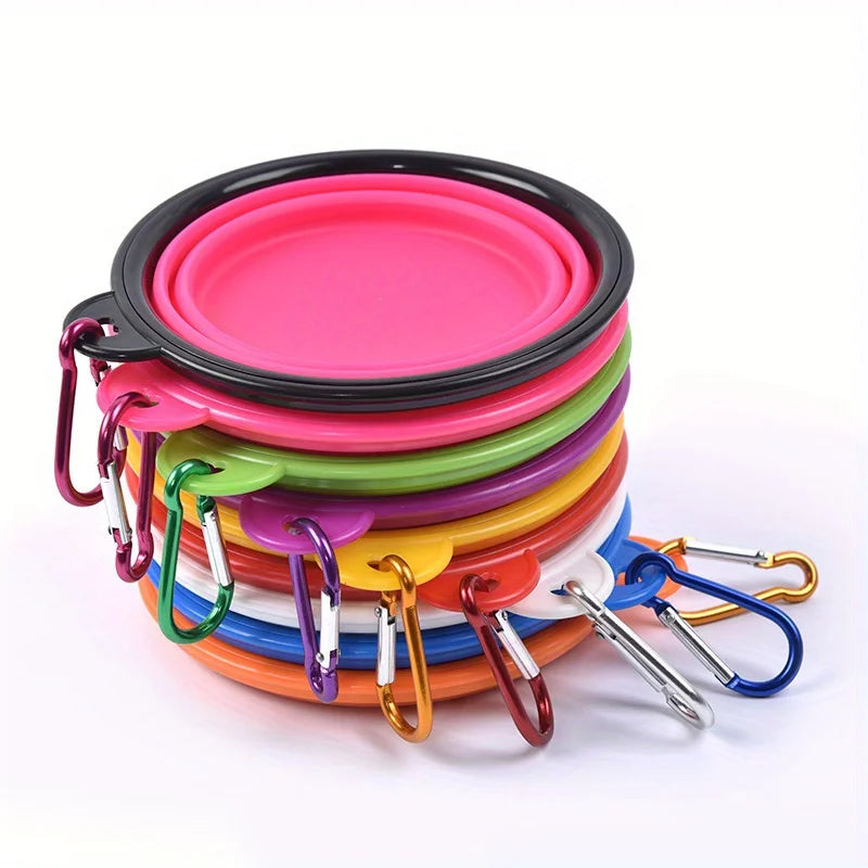 Compact Silicone Dog Travel Bowl for On-the-Go Feeding