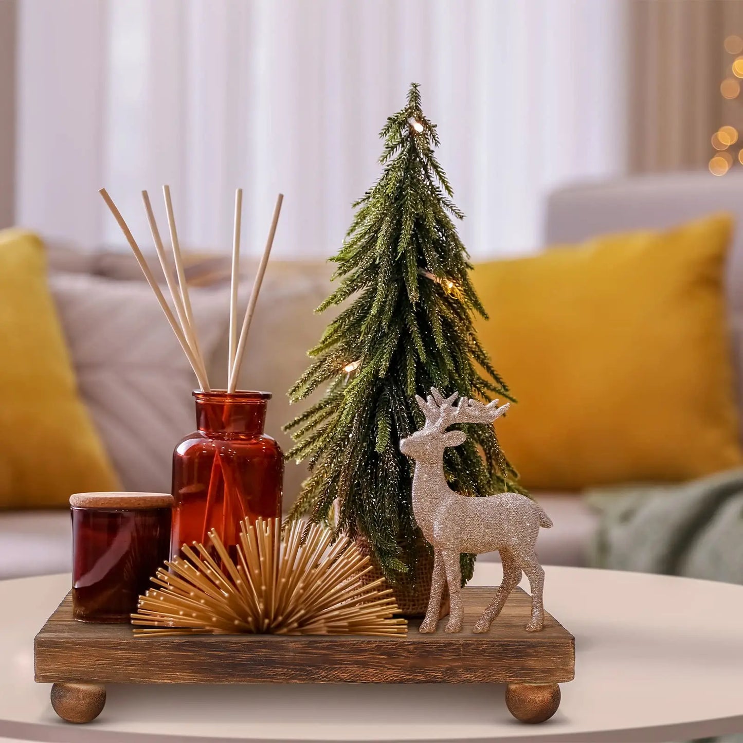 Rustic Farmhouse Wooden Riser for Cozy Home Decor