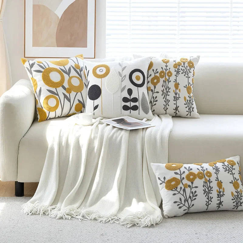 Home Decor Embroidered Cushion Cover – All-Season Universal Pillowcase