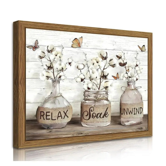 Modern Rustic Bathroom Wall Art for Relaxing Interiors.