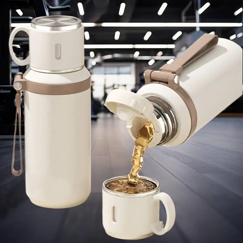 Insulated Stainless Steel Tea & Coffee Mug – 600ml Office Travel Thermos
