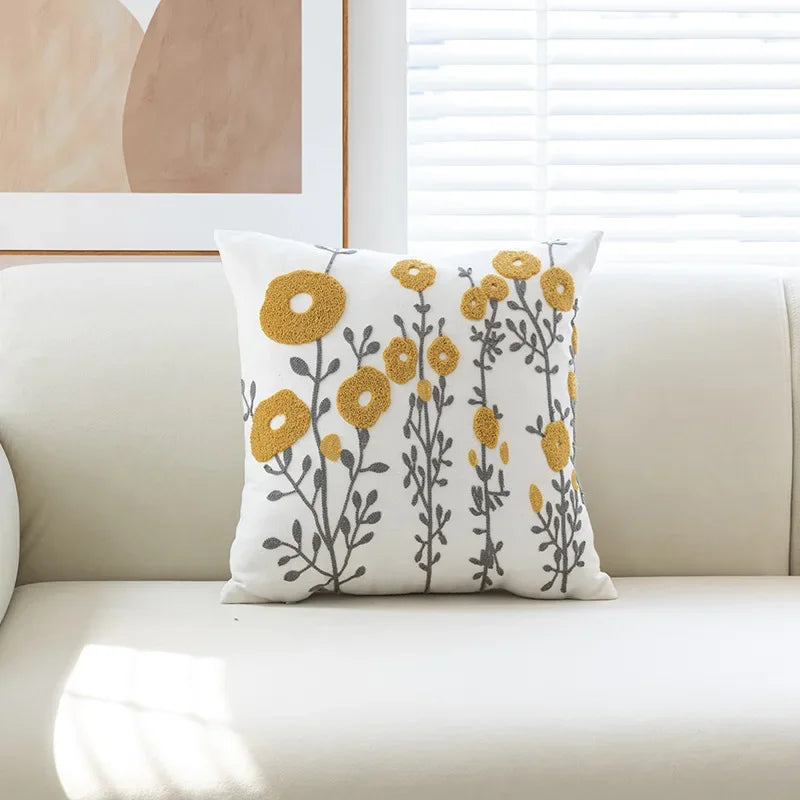 Home Decor Embroidered Cushion Cover – All-Season Universal Pillowcase