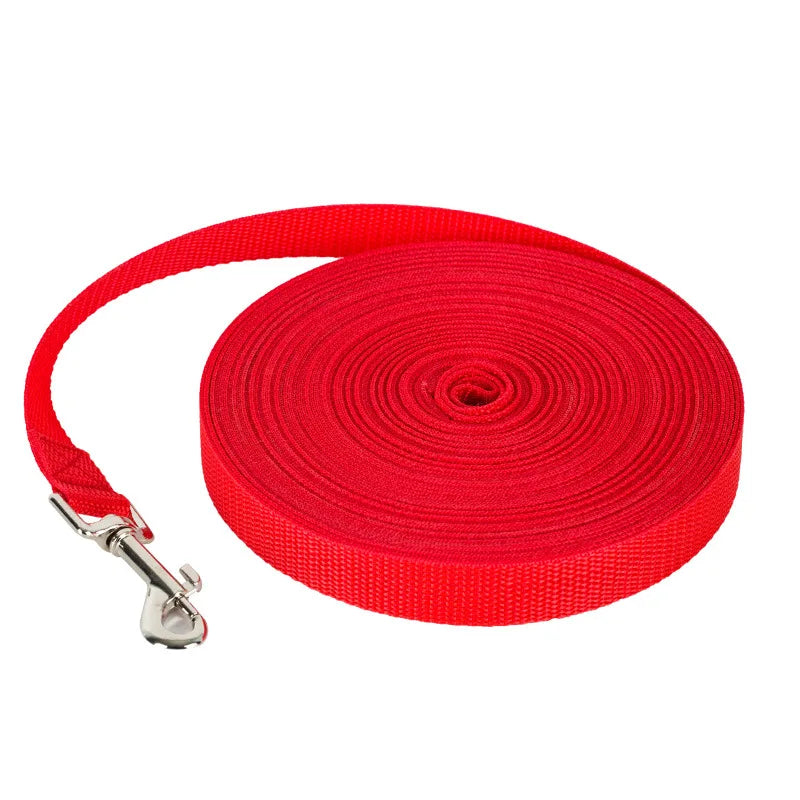 Nylon Dog Training Leash in 10M, 20M, 30M Lengths and Multiple Colors.