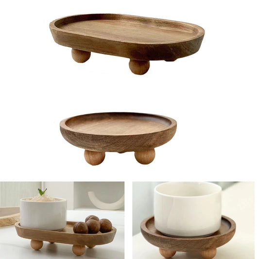 Premium Pedestal Tray for Candles and Decorative Accents.
