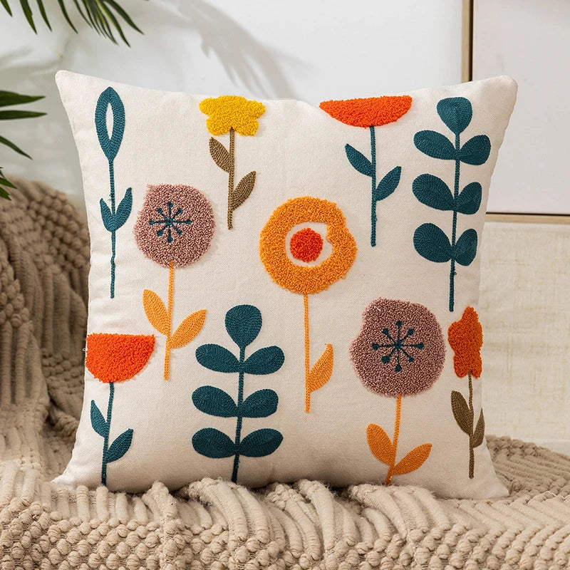 Modern Small Fresh Embroidered Pillowcase – Universal Home Sofa Cover