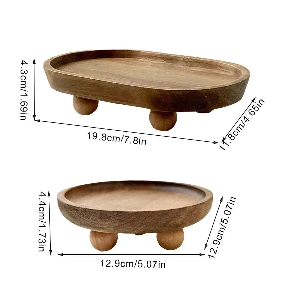 Premium Pedestal Tray for Candles and Decorative Accents.