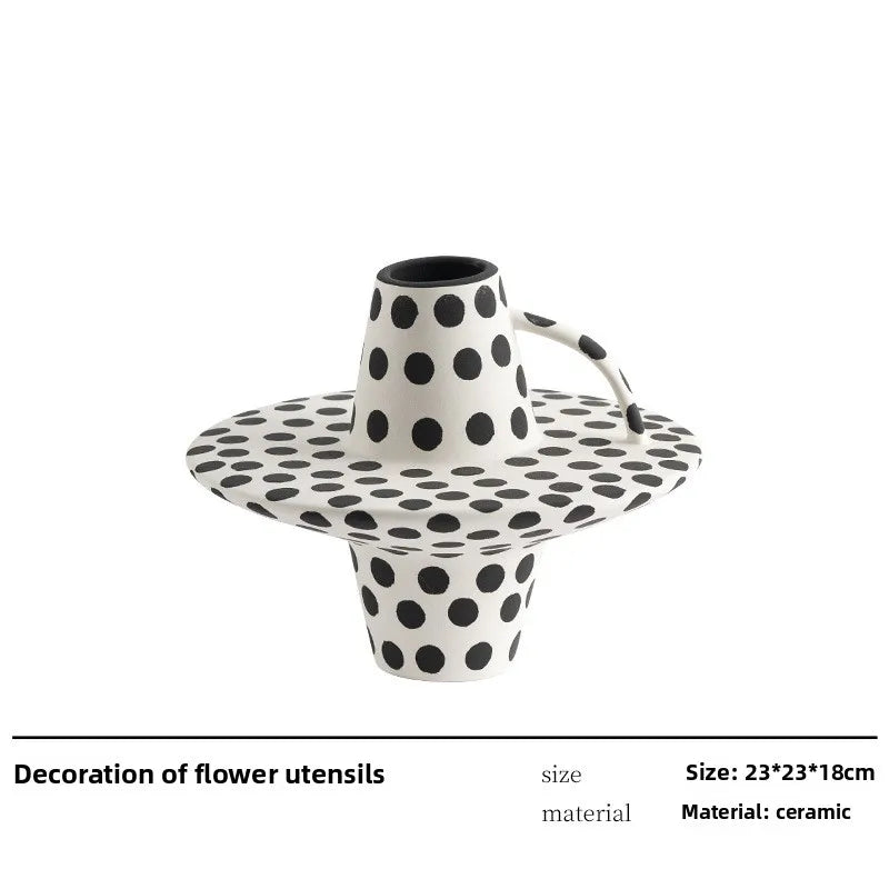 Wabi Sabi Style Ceramic Vase – Retro Home Decoration.