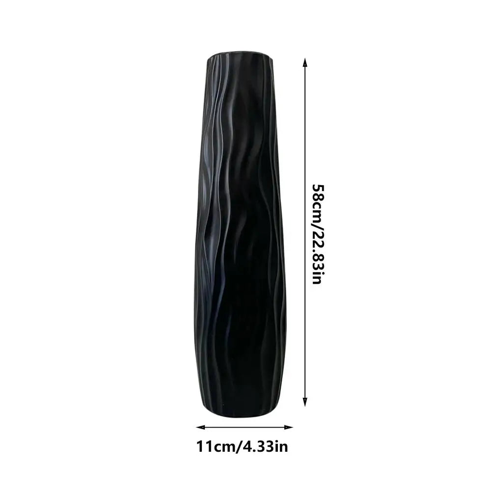 Luxury Tall Floor Vase with Artistic 3D Relief Design.