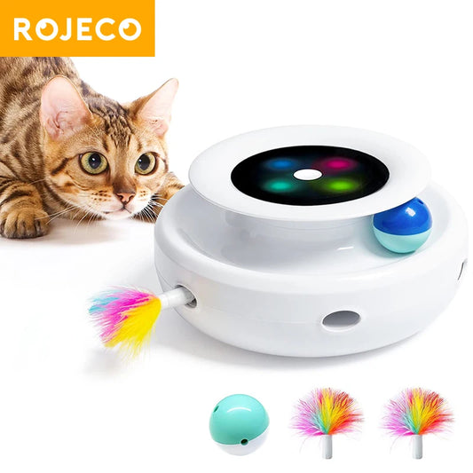 Electronic Interactive Cat Toy with Multiple Play Modes, Endless Pet Fun.