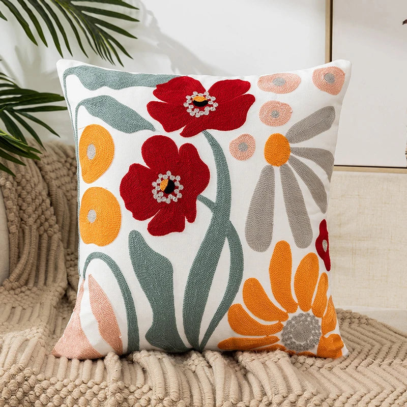 Modern Small Fresh Embroidered Pillowcase – Universal Home Sofa Cover