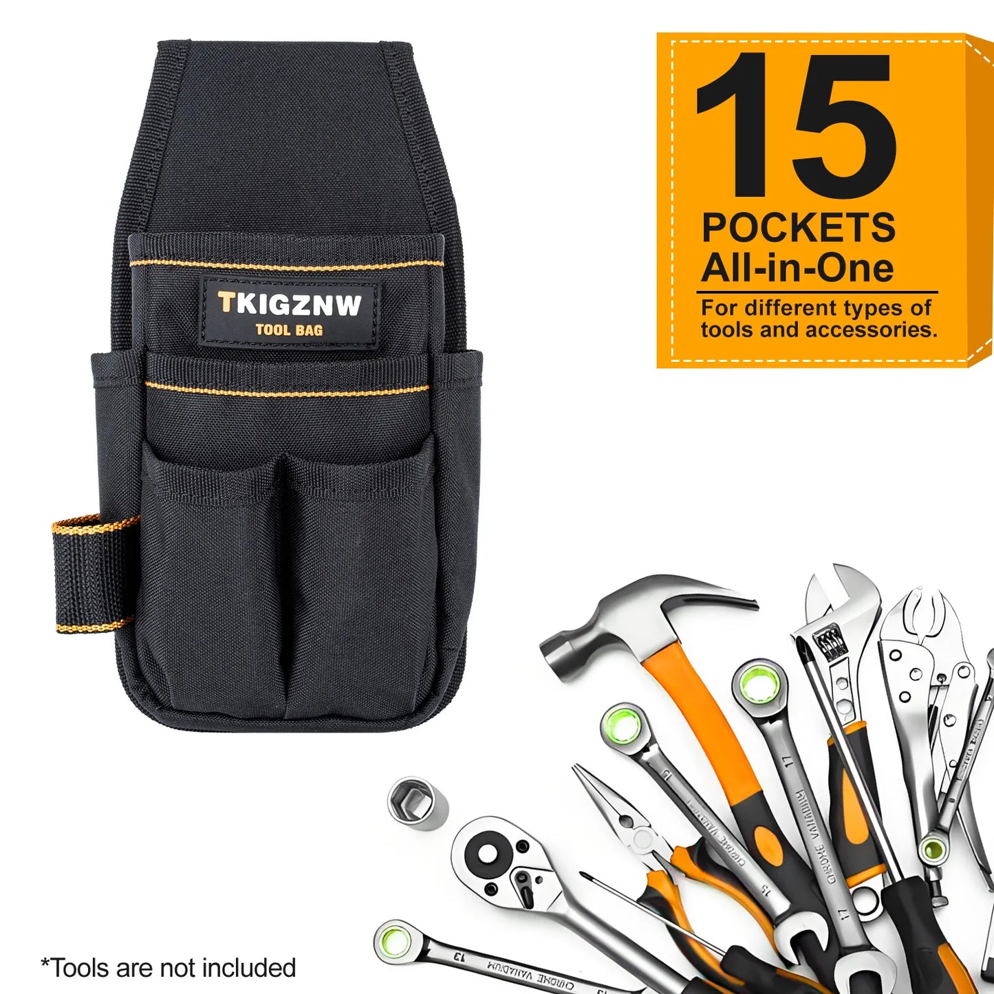 Heavy Duty Pocket Tool Pouch with Adjustable Belt