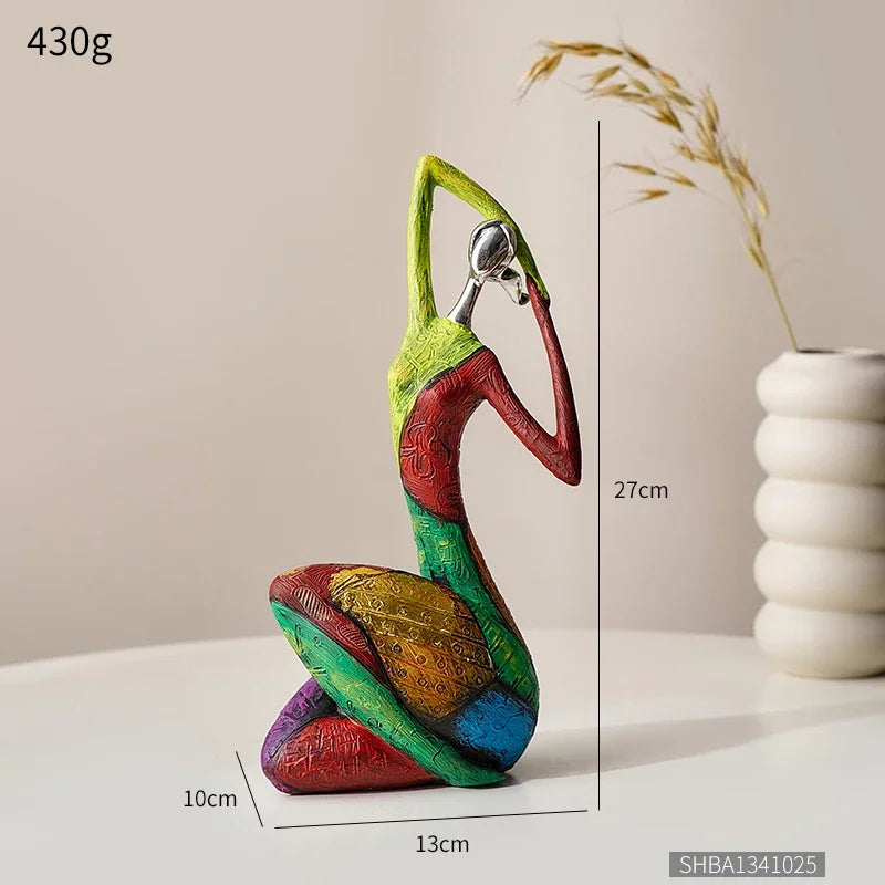 Nordic Style Abstract Figure Sculpture for Home Decor